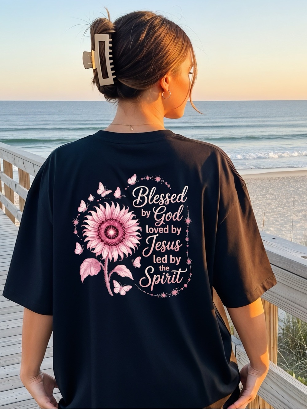 You Are So Loved Graphic Tee - White with Pink flowers motivational S M L XL